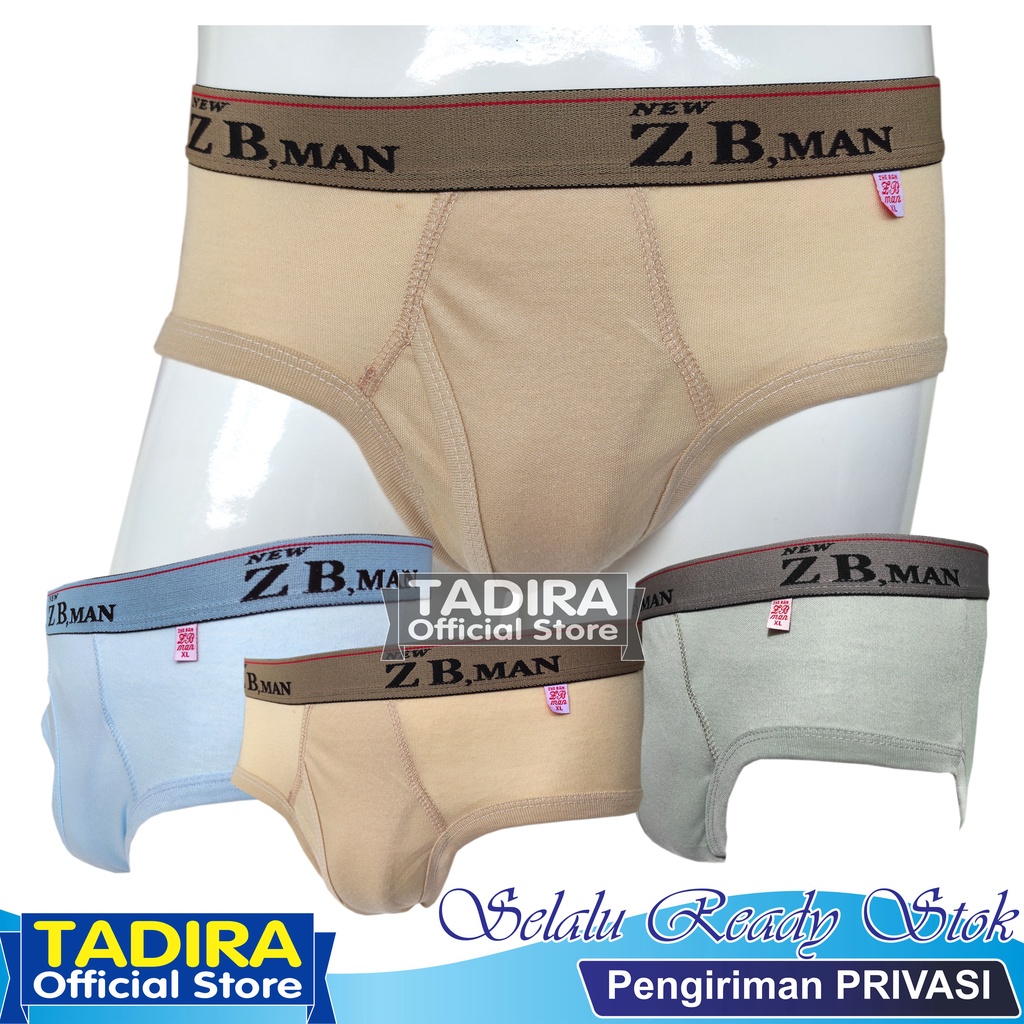 3 Pcs Celana Dalam Boxer Pria Bahan Katun Lembut Warna Random TADIRA Store