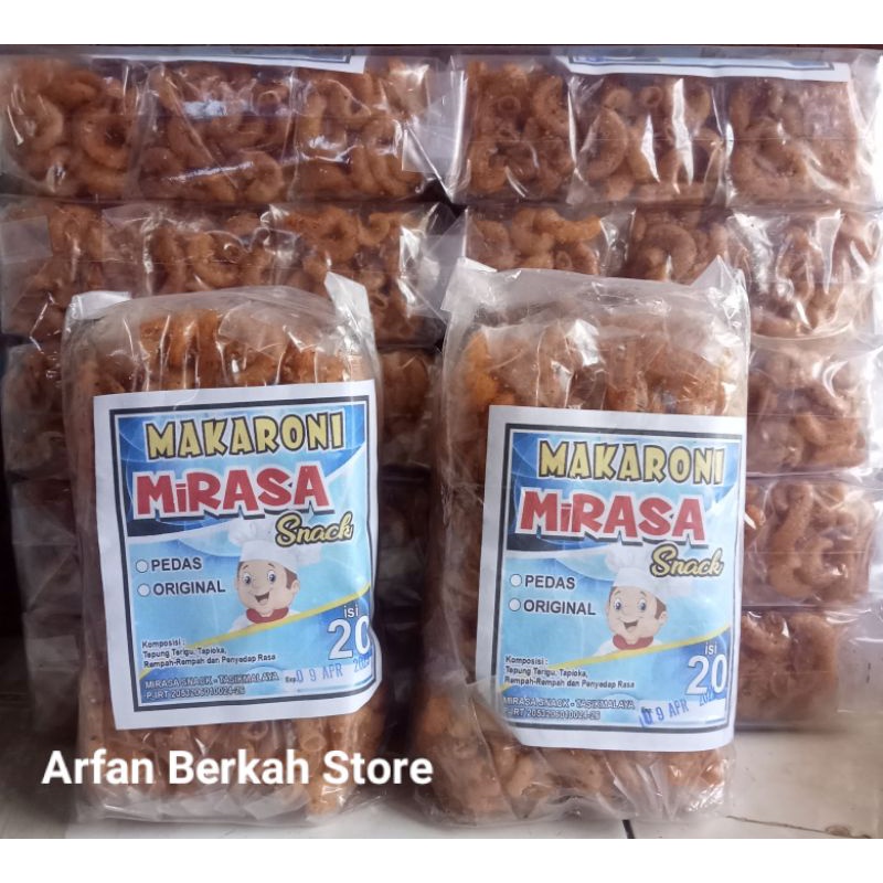 

MAKARONI MIRASA SNACK - Kemasan 1 Pack isi 20 Pcs