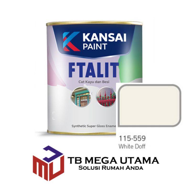Cat Ftalit 559 White Doff 1 kg | Kansai Paint Cat Kayu dan Besi