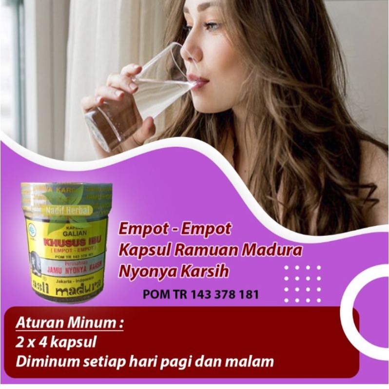 

jamu empot empot asli Madura nyonya karsih original 250 pil