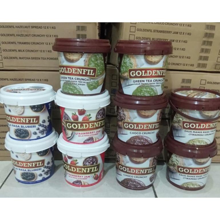 

[BAYAR DITEMPAT] SELAI GOLDENFIL CHOCO CRUNCHY 1KG sudah FREE packing DUS / WRAP