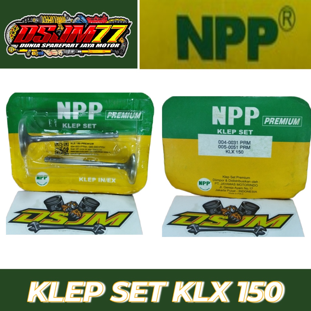 KLEP SET KLX 150 NPP PAYUNG KLEP KLX 150 NPP