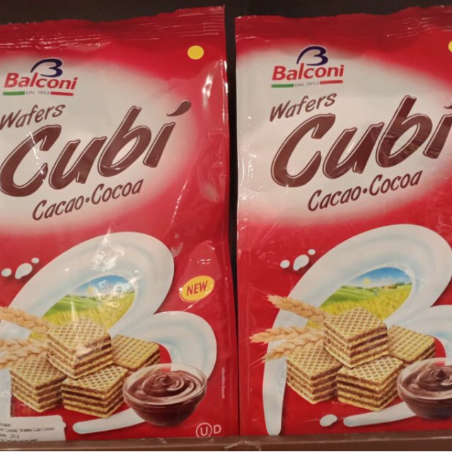 

Balconi cube wafer cacao 250gr