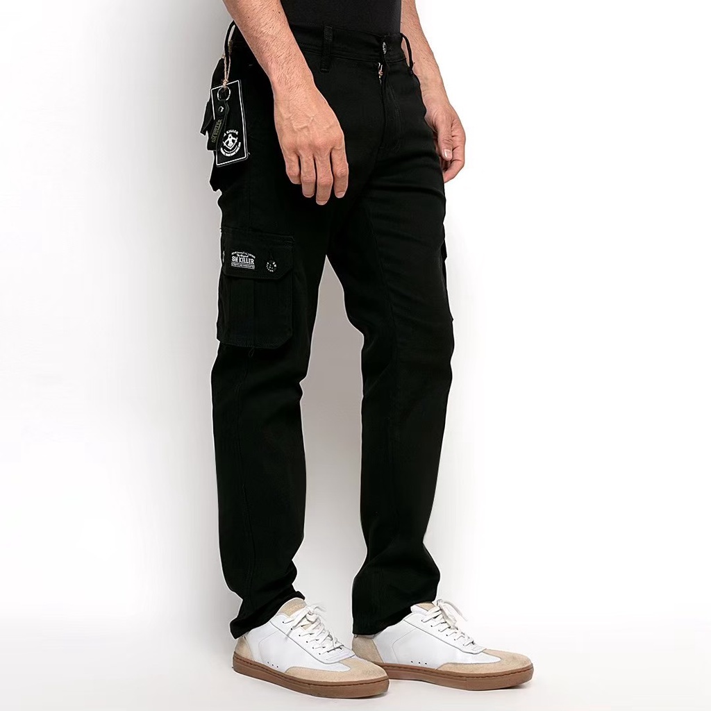 Celana cargo panjang pria celana kargo panjang pria PDL pants pria celana panjang celana kargo panjang cargo panjang celana kargo panjang Killer warna abu tua art  SMCPL105