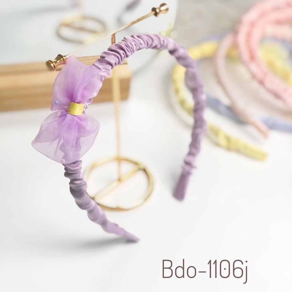 bando kerut pita pastel biji bola bando anak pita wapa