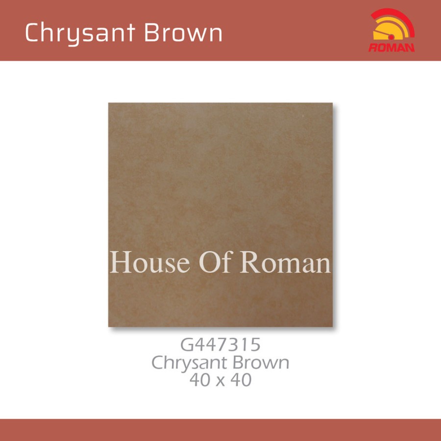 ROMAN KERAMIK CHRYSANT BROWN 40X40 G447315 (ROMAN HOUSE OF ROMAN)