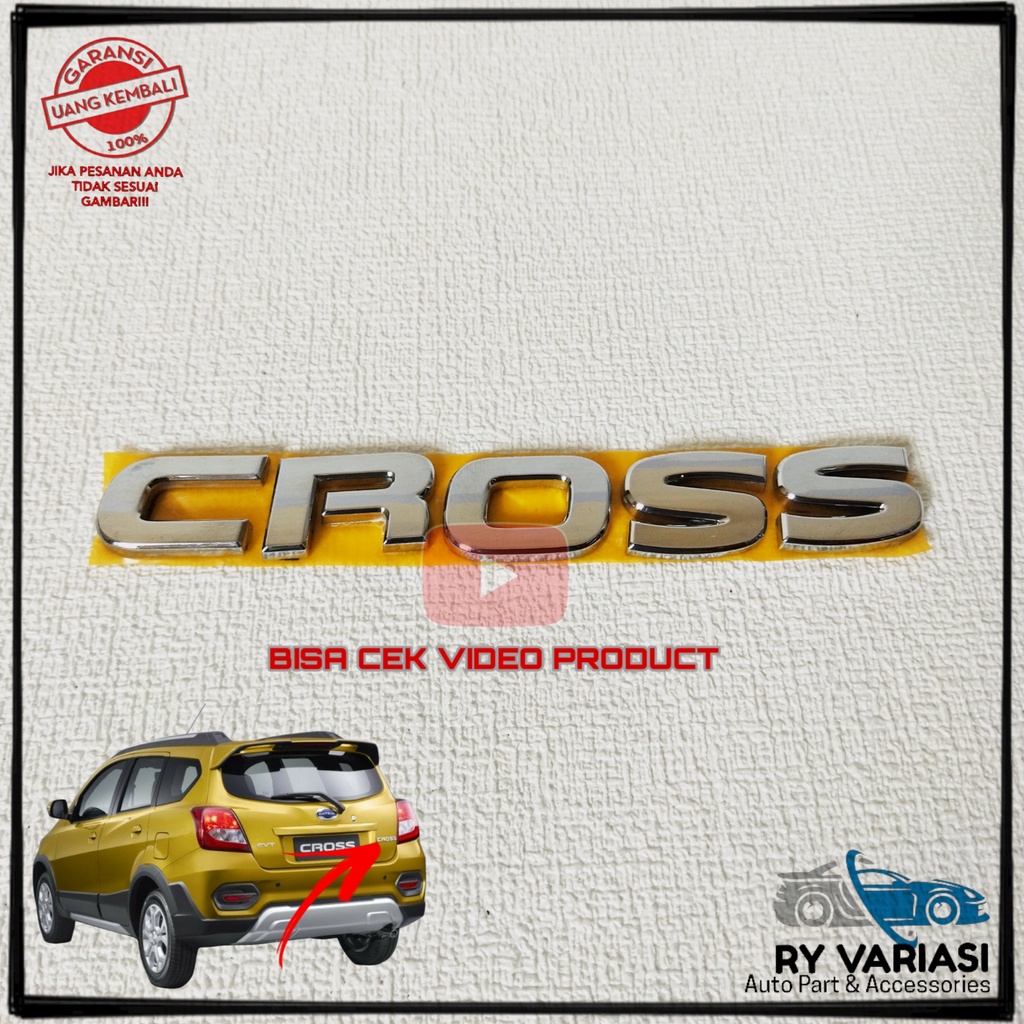 Emblem CROSS original Xpander Logo Merk Tulisan Cross