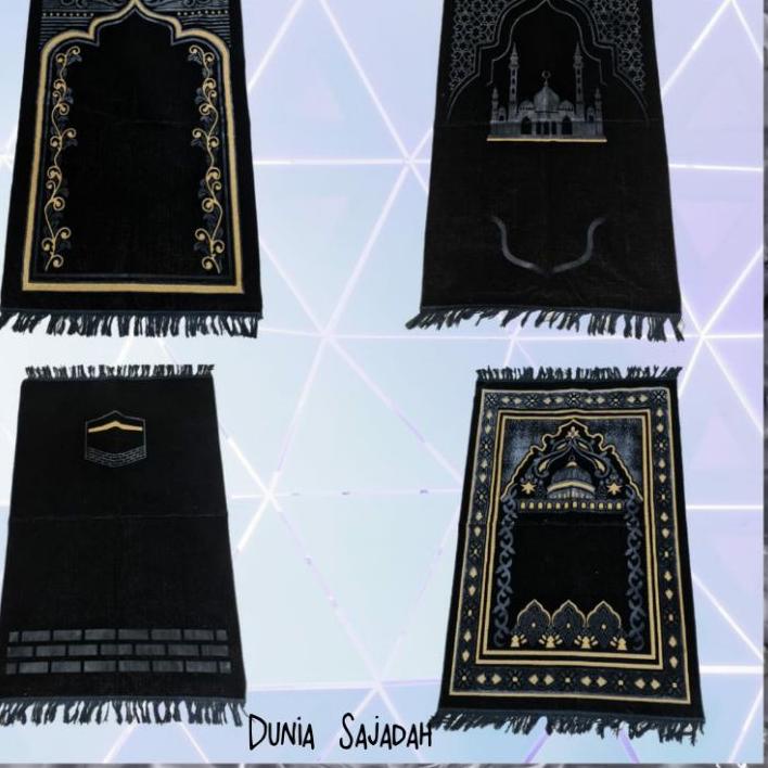 PROMO Sajadah Turkey Tebal Hitam / Sajadah Turki Hitam / Sajadah Besar Hitam