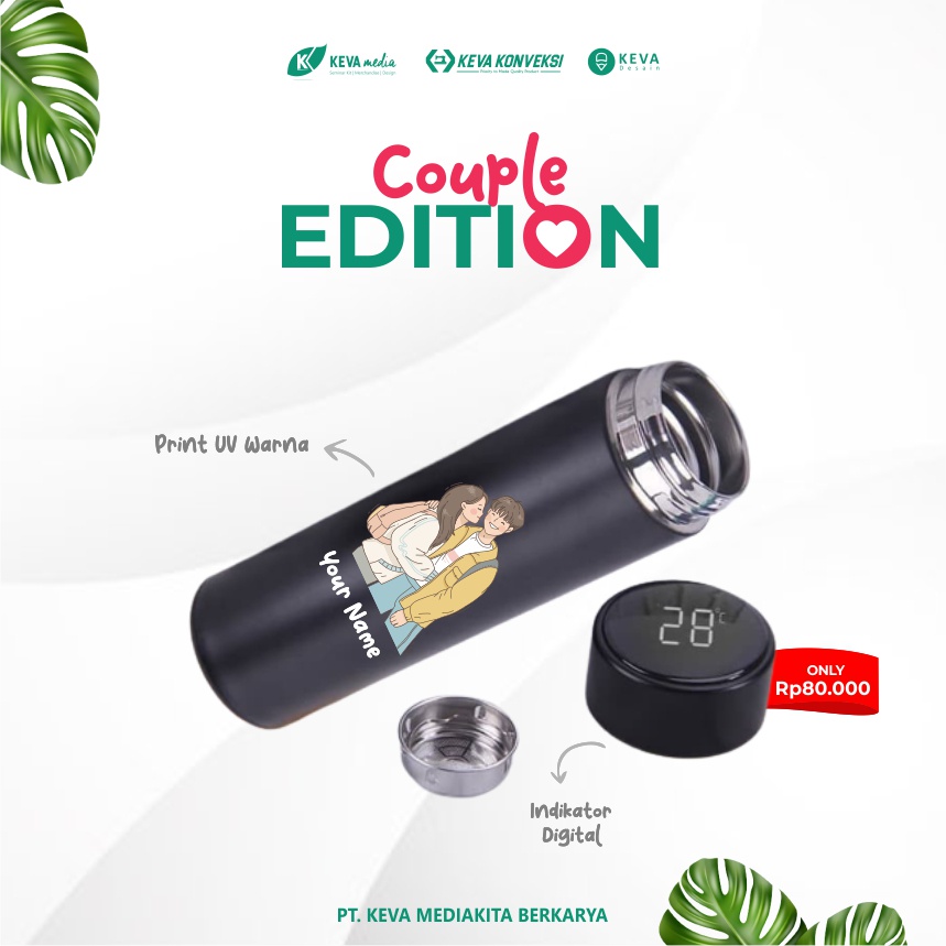 PROMO TUMBLER LED HITAM DOFF, ADA INDIKATOR SUHU
