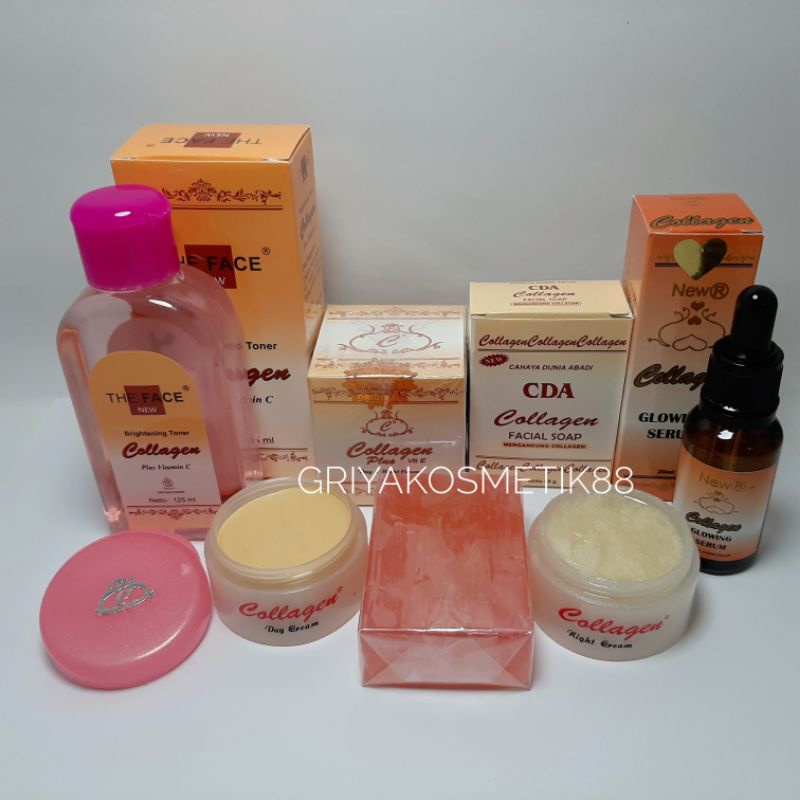 PAKET COLLAGEN ORIGINAL 5in1 [Cream,sabun,serum & toner]-5in1 [Toner BPOM]