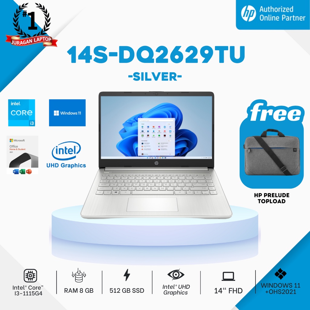 Jual Laptop Hp 14s Dq2629tu I3 1115g4 8gb 512gb Uhd W11ohs2021 Shopee Indonesia 4125