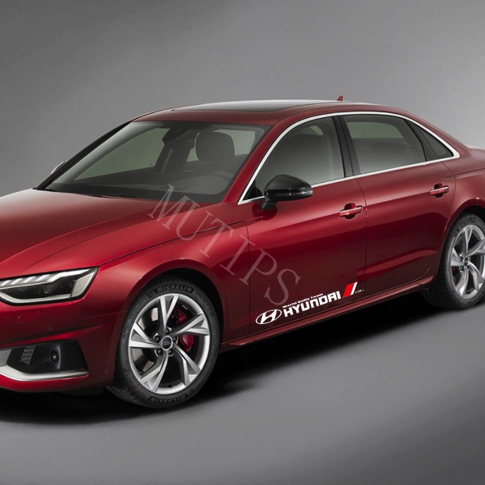 Hyundai 2Pcs Body Mobil Pintu Samping Anti Air Stiker Penutup Lecet Untuk Atoz i20 Trajet H1 i10 Getz Aksen Kona Santa Fe