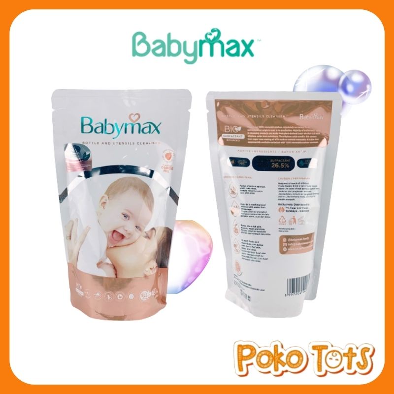 NEW!!! Babymax Ecocert Bottle And Utensils Cleanser 480ml Cosmos Organic Pencuci Botol