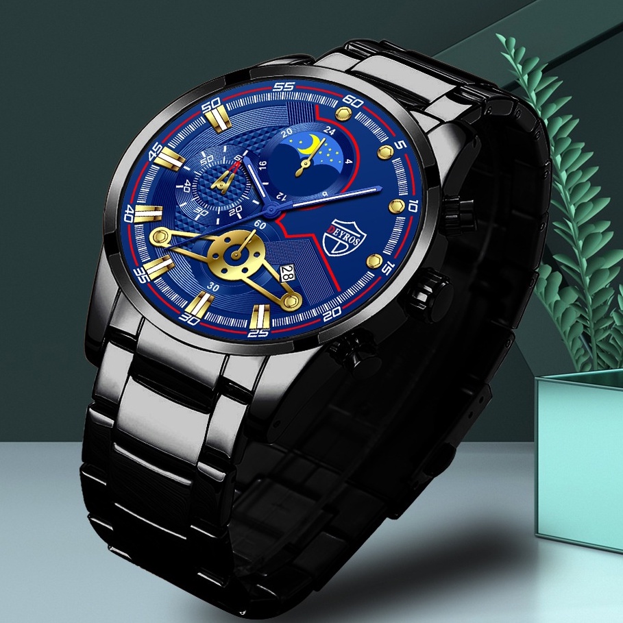 Jam Tangan Pria Original DEYROS 05 STAINLESS STEEL Jam Tangan Pria Luxury Stainless Steel Quartz Original Tahan Air Watch + Kotak Gratis/Jam Tangan Pria Import Murah Berkualitas/Jam Tangan Pria Original Import