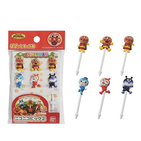 Tusukan Bento Super Lucu/ Tusukan Buah Anpanman Mickey Rilakuma