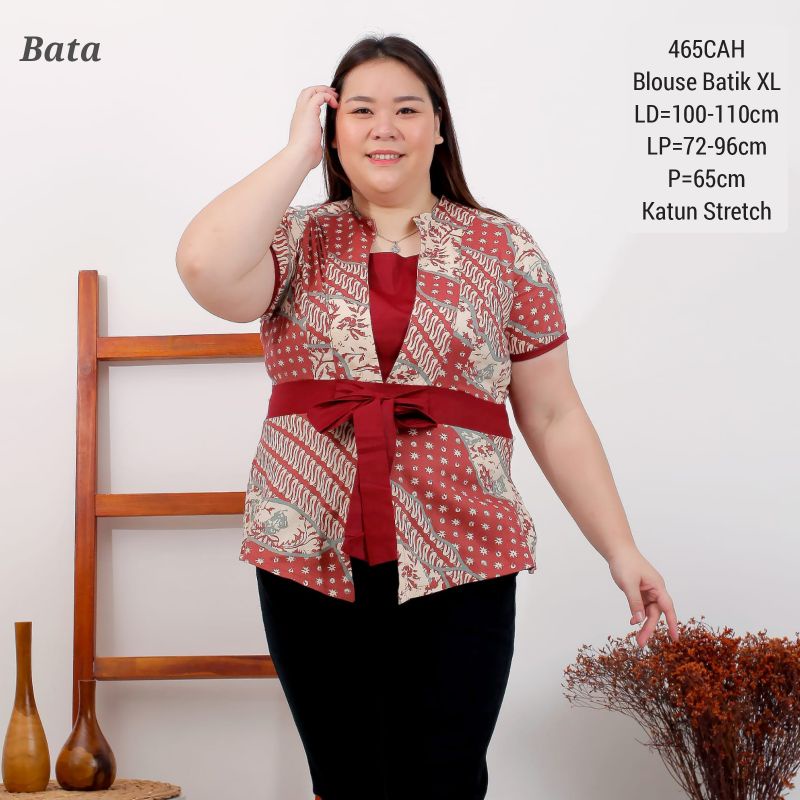 BIGSIZE BLOUSE BATIK 418 JUMBO XL,  ATASAN 465 CEWEK KERJA KANTOR WANITA MURAH