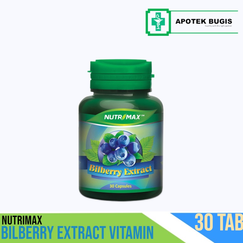 NUTRIMAX Bilbery Extract Vitamin Obat Kesehatan Mata Minus Lelah Retina SirkulasiI Darah 30 Kapsul