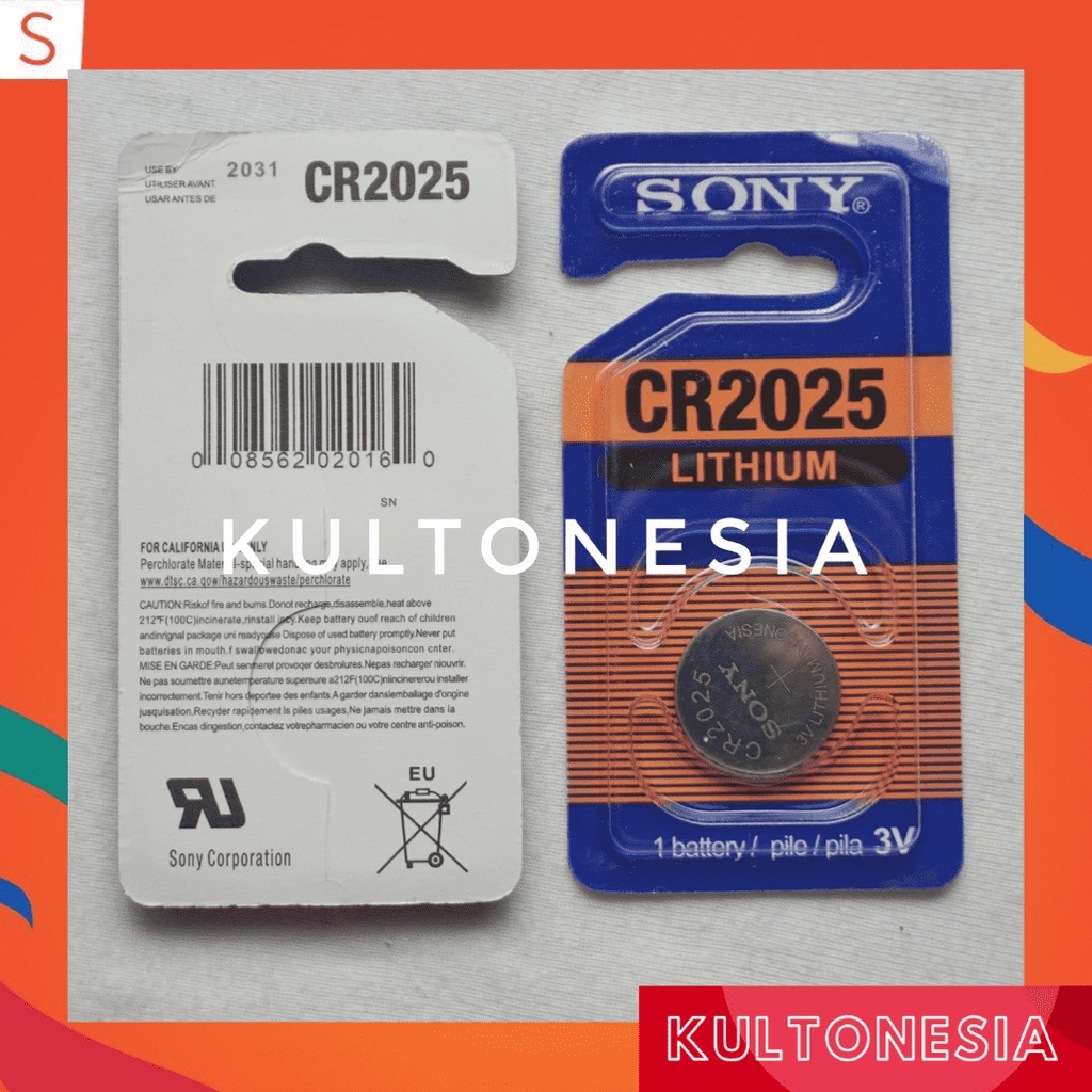 Baterai Sony ORIGINAL CR 2025 Bateray Sony CR2025 lithium 3V