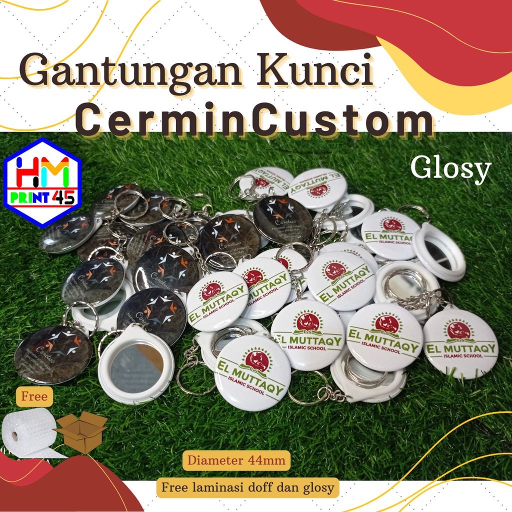 Gantungan Kunci Cermin 44mm Termurah