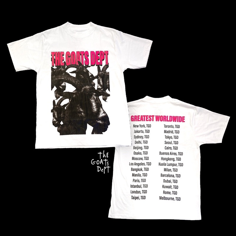 The Goats Dept - Limited Black Goat T-Shirt Original - Oversized / tgd619 Kaos 16s Putih Limited Edi