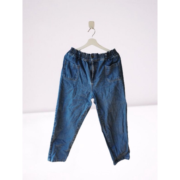 PRELOVED - Monomolly Jeans Dark Blue