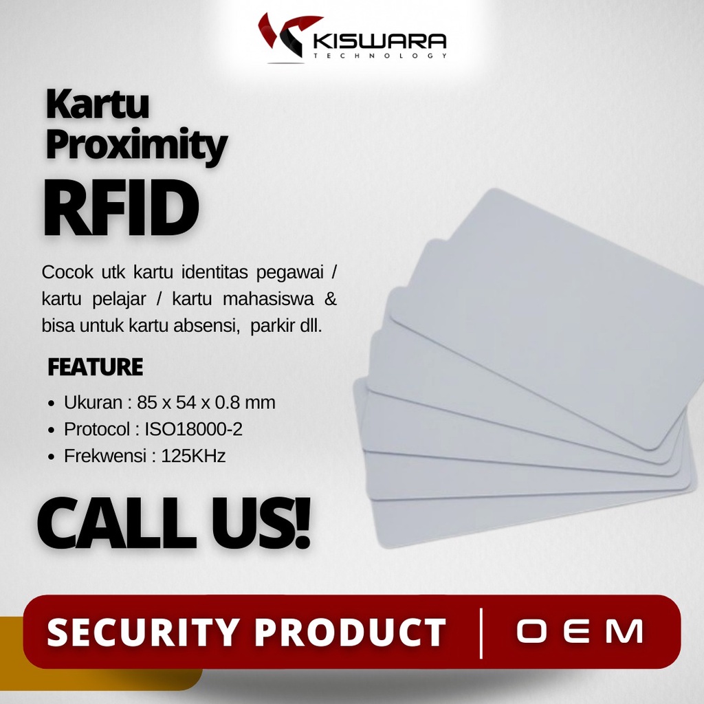 Kartu RFID Proximity 125 Khz Card RFID Tag KiswaraBandung