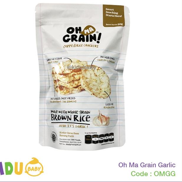 

Oh Ma Grain Seaweed Snack Makanan Ringan Cemilan Beras Putih Organik Kidu Baby
