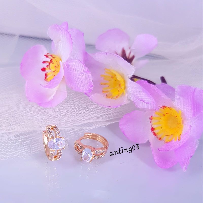 Anting titanium A7,awet,tahan lama,cantik,cocok anak dan dewasa