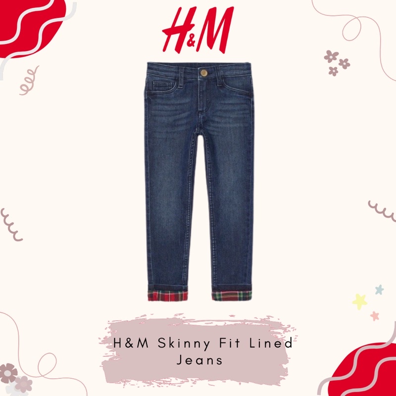 H&M Skinny Fit Lined Jeans / H&M Kids Original / Celana Anak perempuan / Celan Panjang Anak / Celana