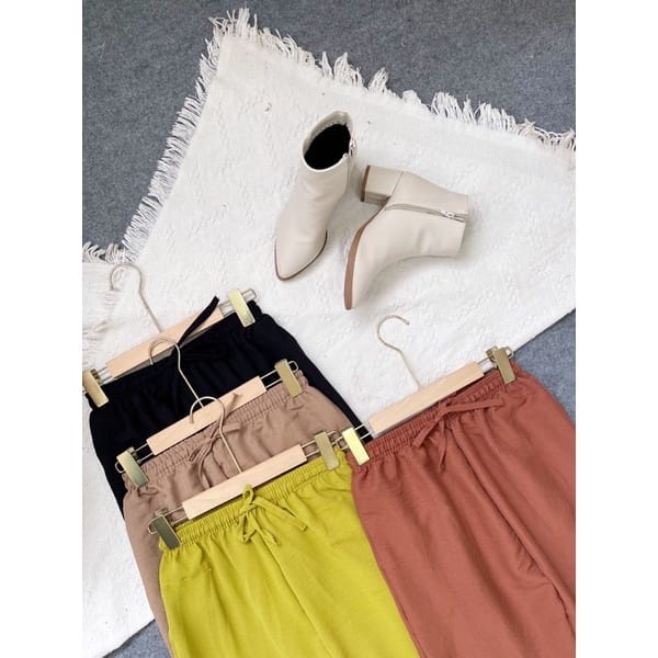 BEFAST - ZSO CELANA SASKI / RESTA KULOT / Celana Wanita Simpel Elegan /  Celana Kerja Wanita / Fashion Wanita Modis Trendy / Celana Panjang Polos Formal / Termurah / Pakaian Santai Casual Wanita