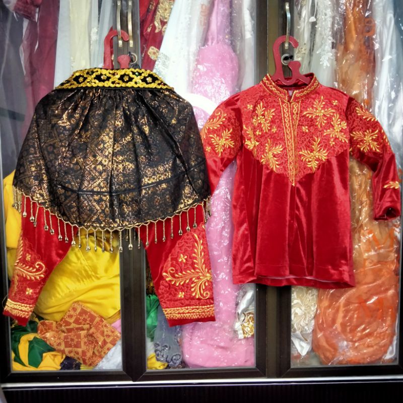 BAJU KARNAVAL ANAK CEWEK ADAT ACEH/BAJU ANAK ACEH BORDIR MEWAH TK-SMA