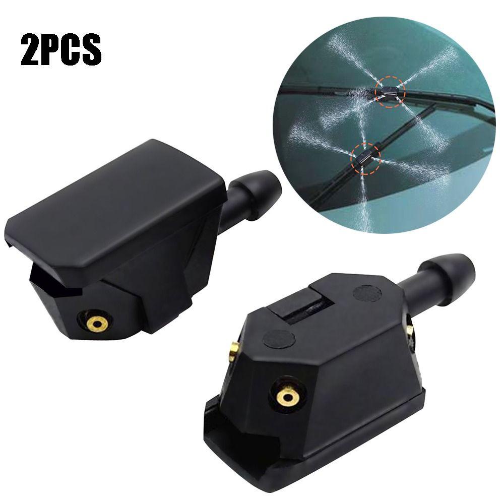 Top 2PCS Wiper Nozzle Aksesoris Mobil Tahan Lama Mesin Cuci Kaca Depan 4 Arah