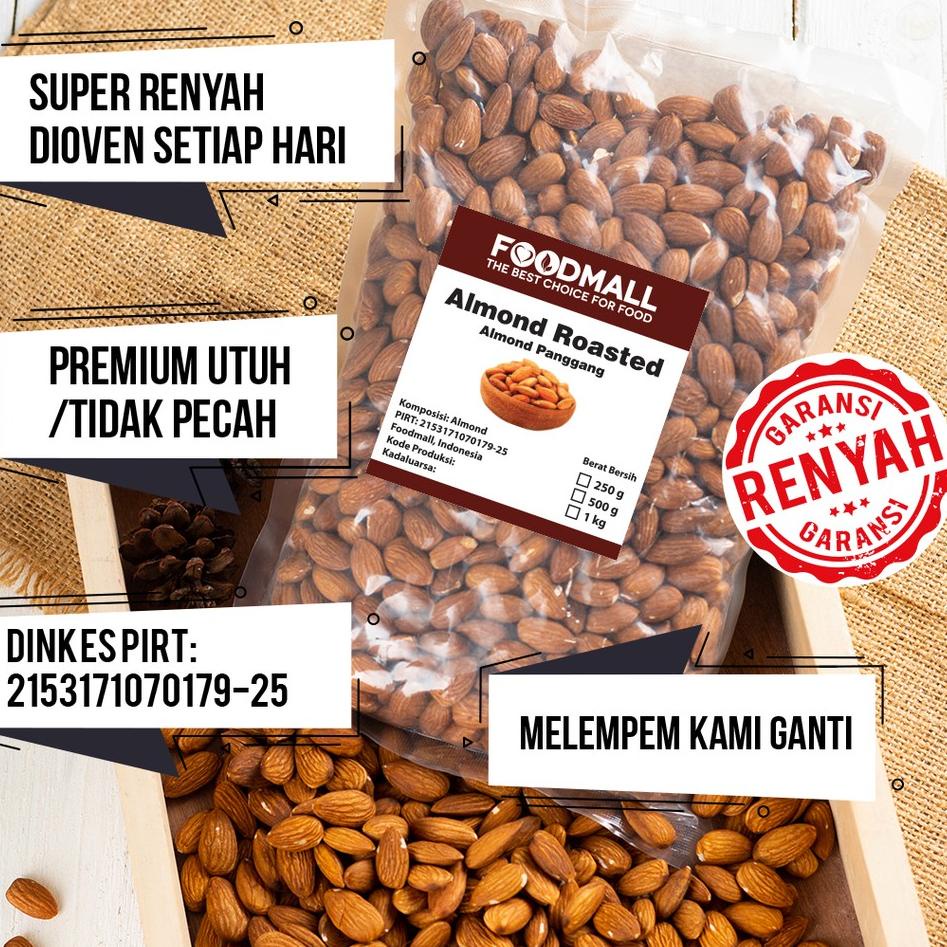 

✔ Almond Roasted 1 kg GRADE A / Almond Panggang Promo!!