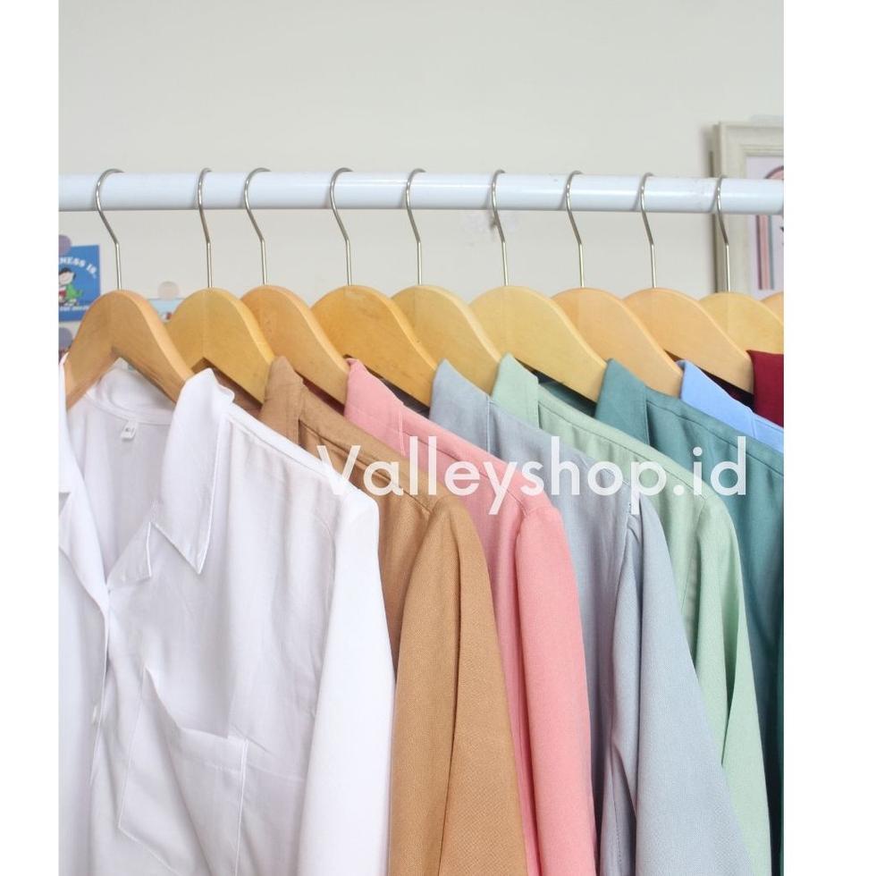 Kemeja Polos Lengan pendek Wanita / Kemeja Pendek Rayon / kemeja polos pendek rayon / kemeja rayon ‣