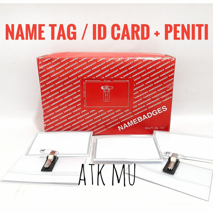 

Produk Terbaik] [isi 50] Name Tag MULTI Jepit + Peniti / Namebadges Tanda Peserta