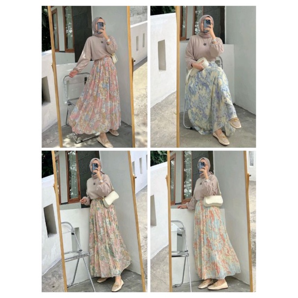 YASMINE PLEATS SKIRT ORI BY OUTFIX