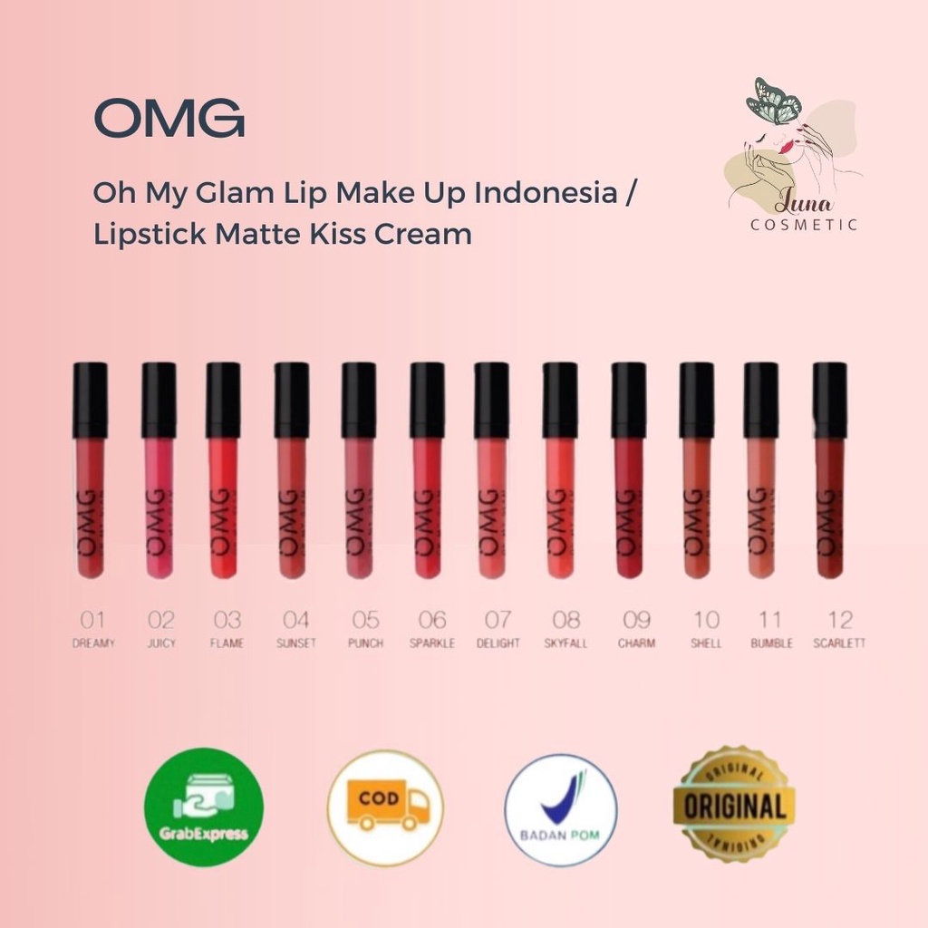 OMG OH MY GLAM Matte Kis Lip Cream 3.5 gr