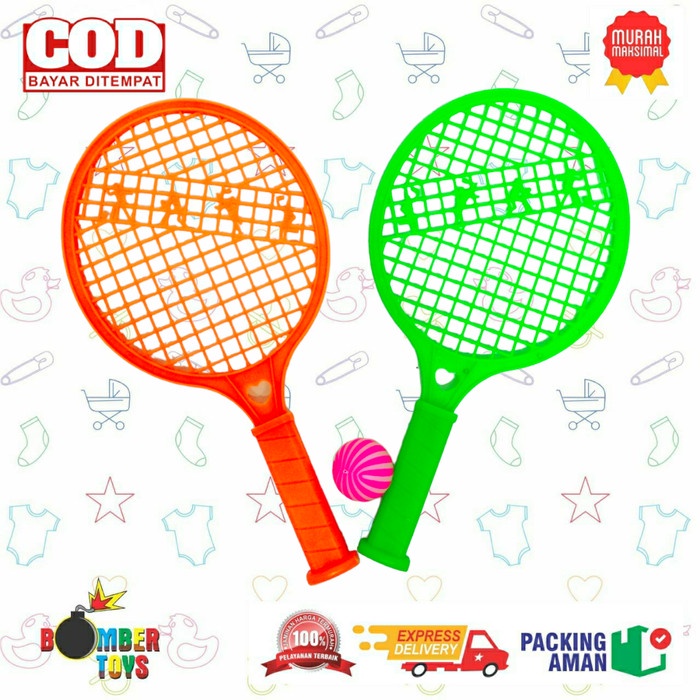 MAINAN ANAK RAKET PING PONG BADMINTON TENIS OLAHRAGA SPORT SERU BOLA