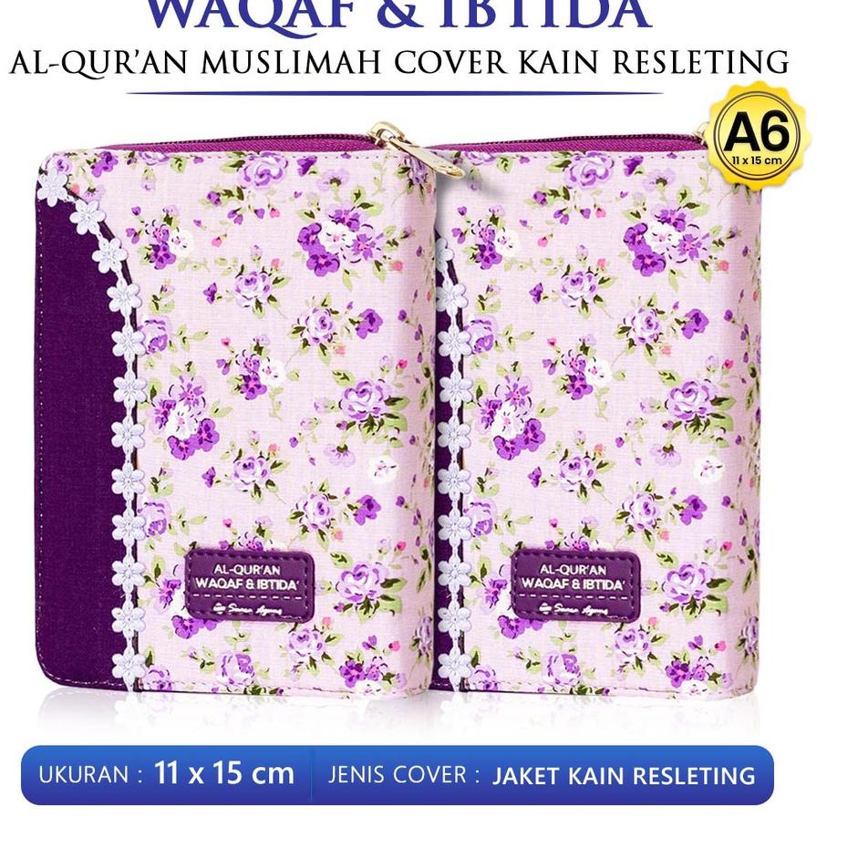 Penjualan Murah Alquran Kecil Wanita A6 Muslimah Al Quran Hafalan  Resleting Quran Waqaf Ibtida Non 