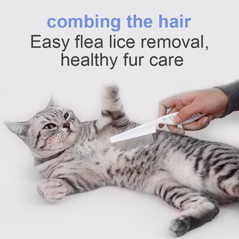 Sisir Kutu Panjang Jarum Halus Untuk Anjing Dan Kucing Pets Flea Comb