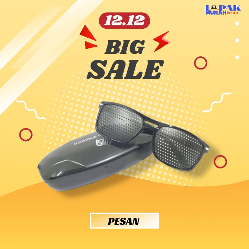 Kacamata Terapi Pinhole glasses Dengan Box Mengurangi Minus Mata Myopia ORIGINAL U.S.A - 1pc