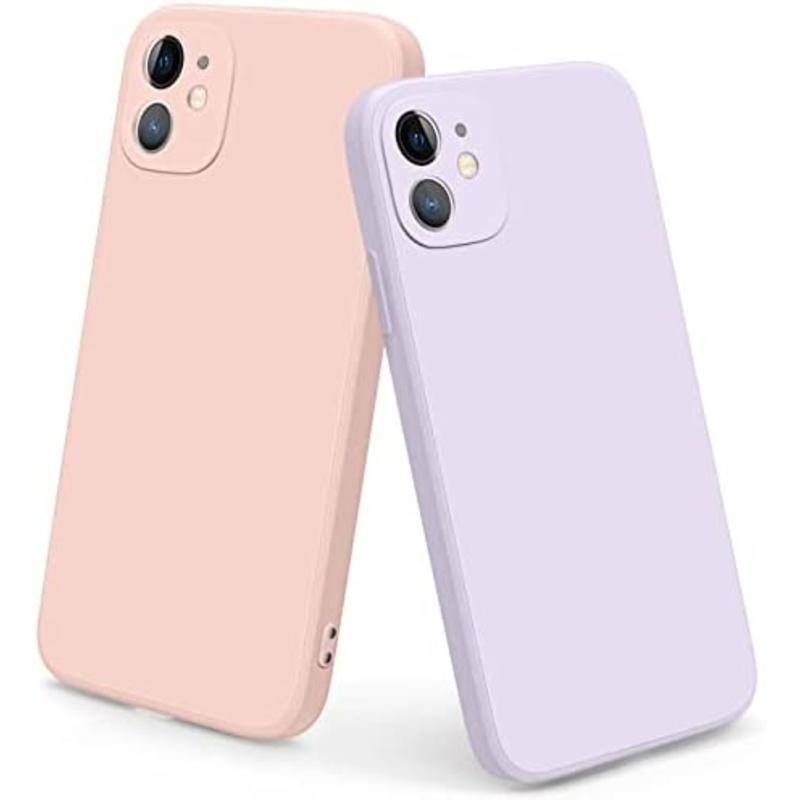 IPHONE Untuk iPhone11 1.12 13 14 Pro Max Plus Cases Penutup Bumper Silikon Cair Tahan Guncangan Dengan Lapisan Microfiber Untuk iPhone11