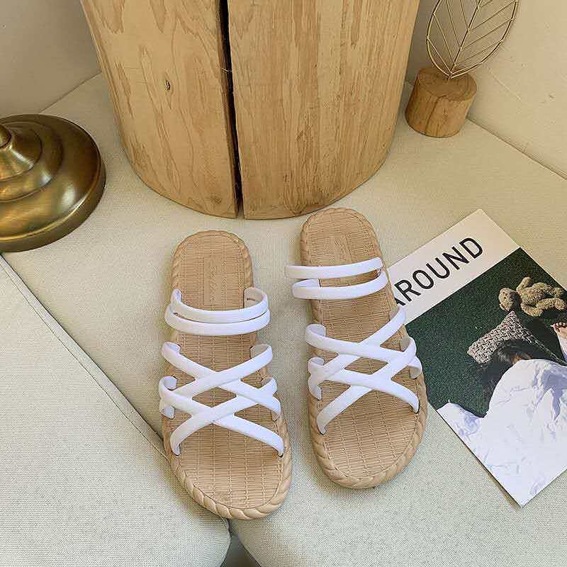 CYS COD Sandal tali wanita import fashion korea kekinian slip on sendal cewek teplek lembut terbaru SPT-42