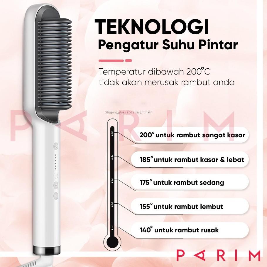 Harga Grosir--Catok Sisir Pelurus Rambut Hair Straightener Curler 2 in 1 catokan sisir listrik YK DE