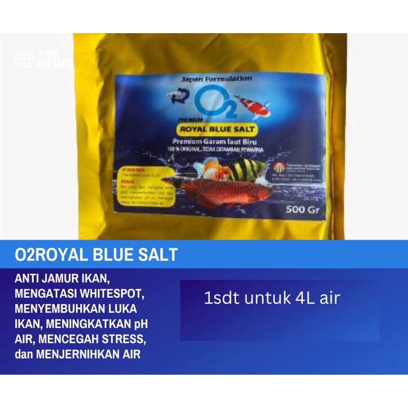 Garam Ikan O2 Royal Blue Salt Premium Garam Laut Biru