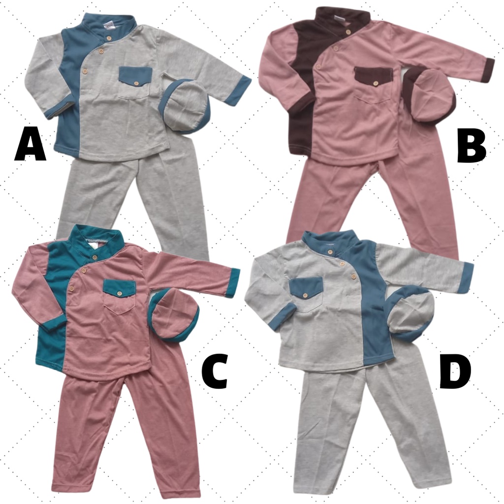 P363 Koko Bayi Laki Laki Muslim Anak Cowok Koko Cipung Trendy Murah Bestseller Buttermelon MH