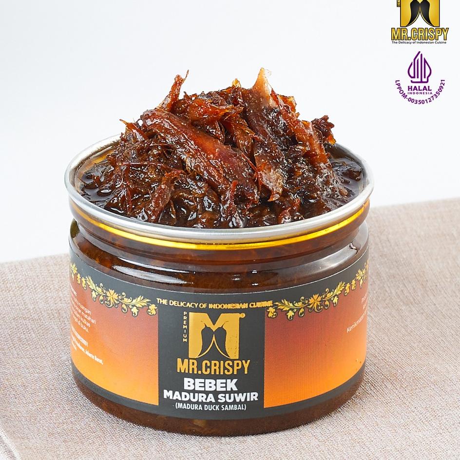 

[PRODUK CTDZN] Bebek Madura Suwir/Sambel Bebek Madura/Bumbu Ireng Asli Madura Mr.Crispy A8H