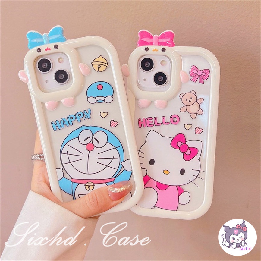 Realme C35 C31 C30 C25Y C21Y C25 C15 C12 C11 C21 C20 C17 C3 9i 7i 6i 5i 5s 5 Narzo 50A 50i Prime Small Monster Phone Case Couple Cartoon Jingle Cat Case Phone Soft TPU Cover