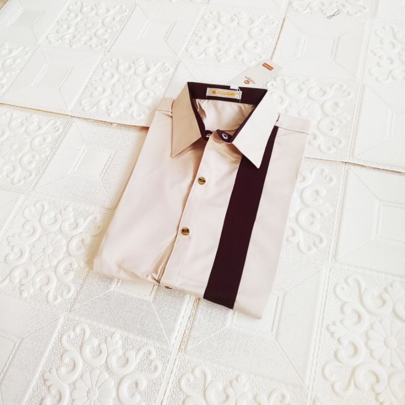 Kemeja import lengan pendek stretch merk NXNITROX 2XL 3XL 4XL