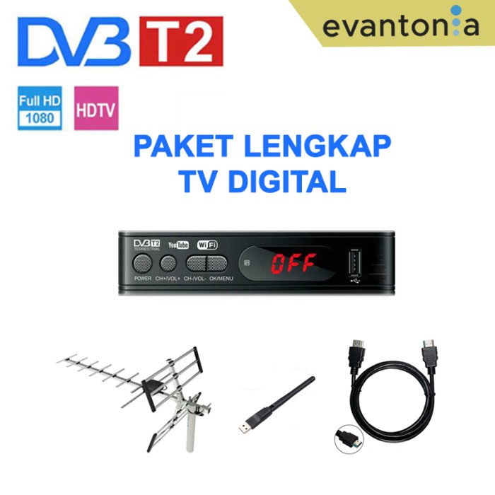 TERBARU Paket Lengkap TV Digital Set Top Box DVB T2 /SET TOP BOX TV DIGITAL/SET TOP BOX MATRIX/SET